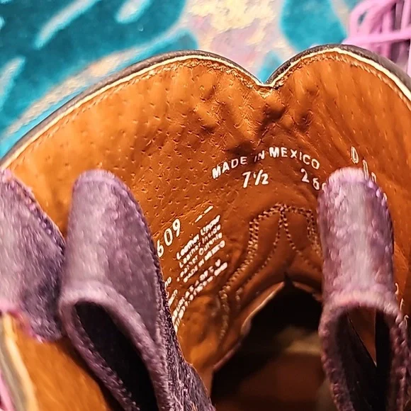 ROPER FRINGE BOOT- PURPLE 7.5 NEW - Picture 13 of 16